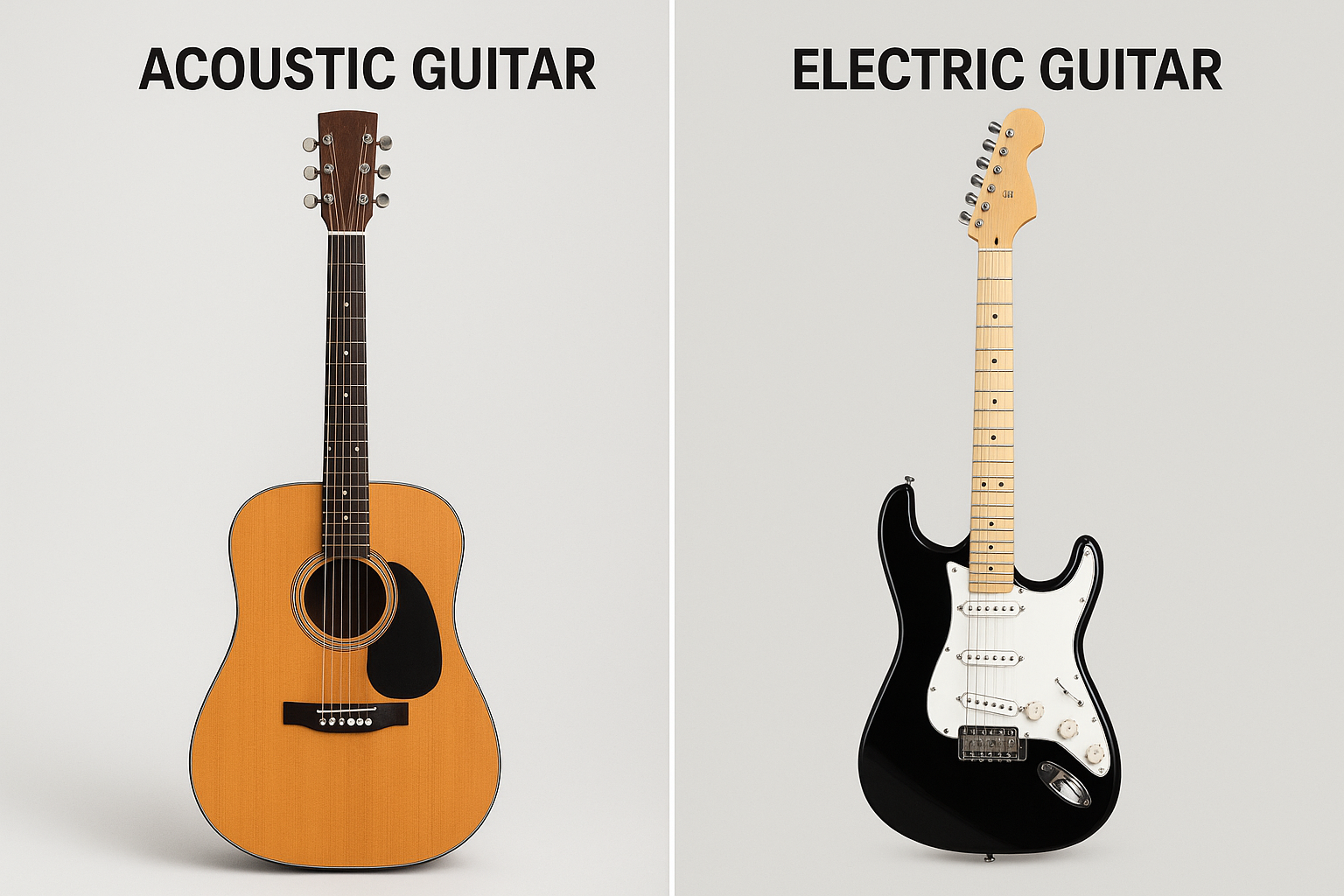 acoustic guitar vs electric guitar